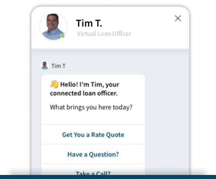 virtual loan office message screenshot